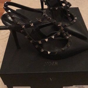 Valentino noir rockstud 4inch heels size 38